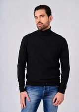Maglia dolcevita con motivo jacquard