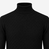 Maglia dolcevita con motivo jacquard