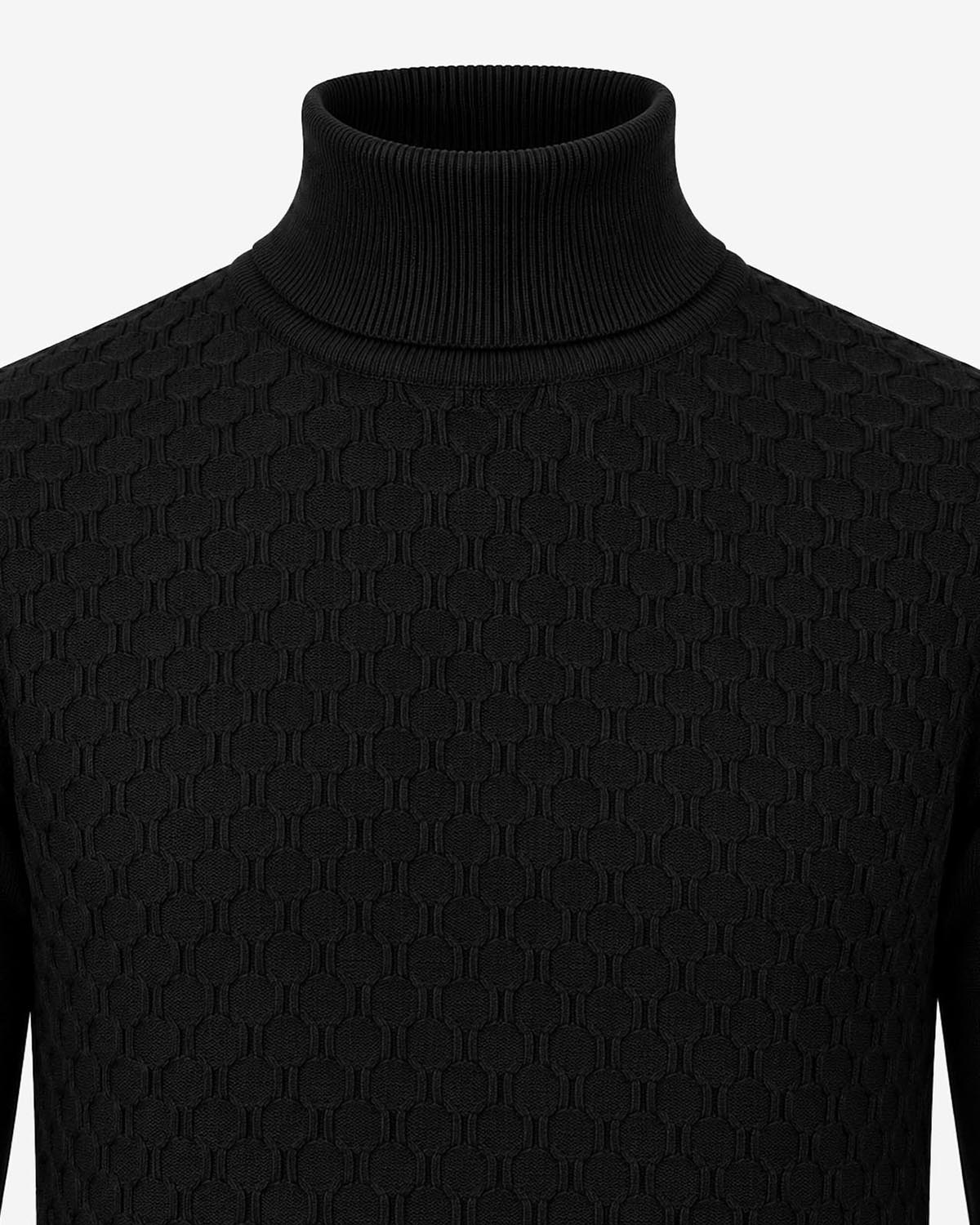 Maglia dolcevita con motivo jacquard