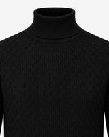 Maglia dolcevita con motivo jacquard