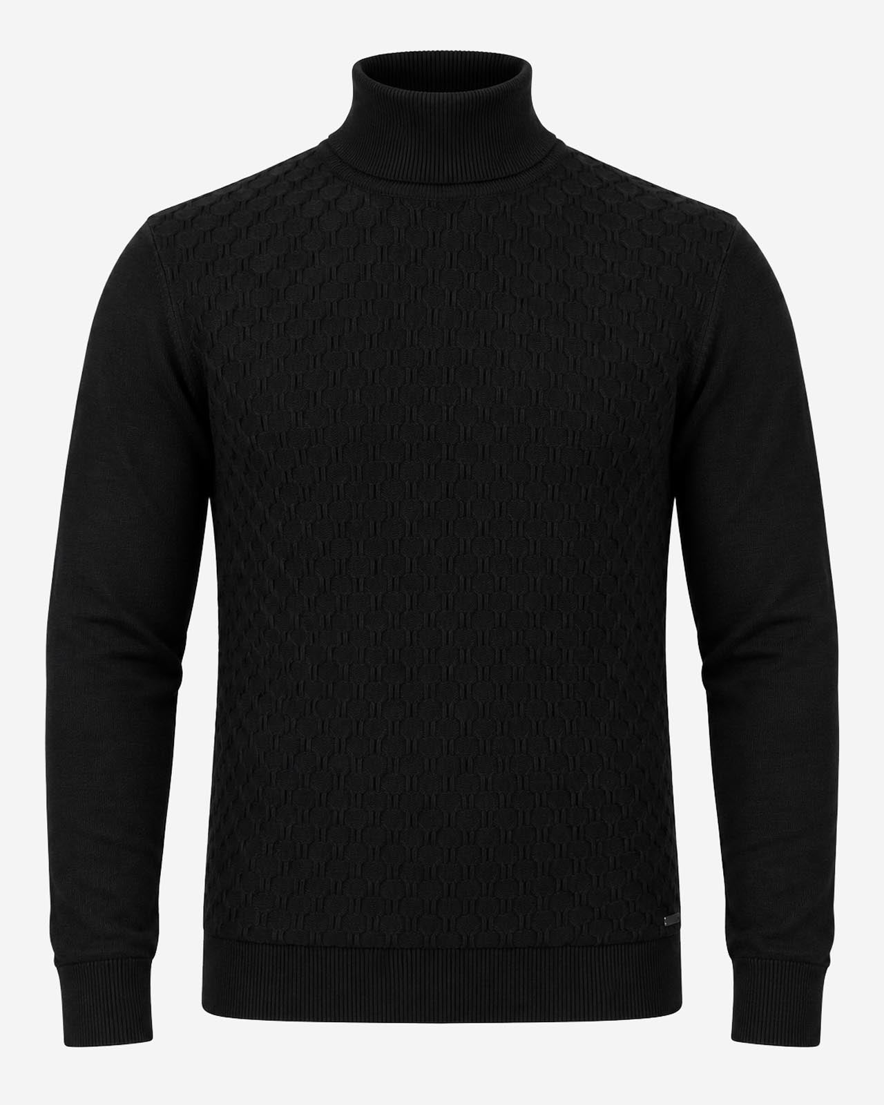 Maglia dolcevita con motivo jacquard