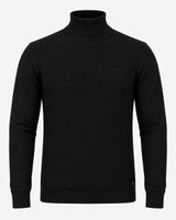 Maglia dolcevita con motivo jacquard