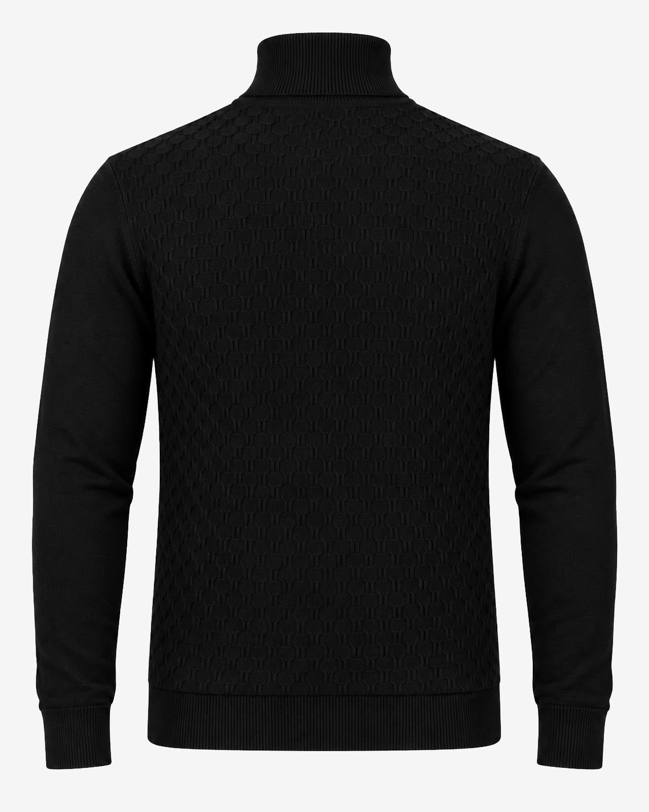 Maglia dolcevita con motivo jacquard