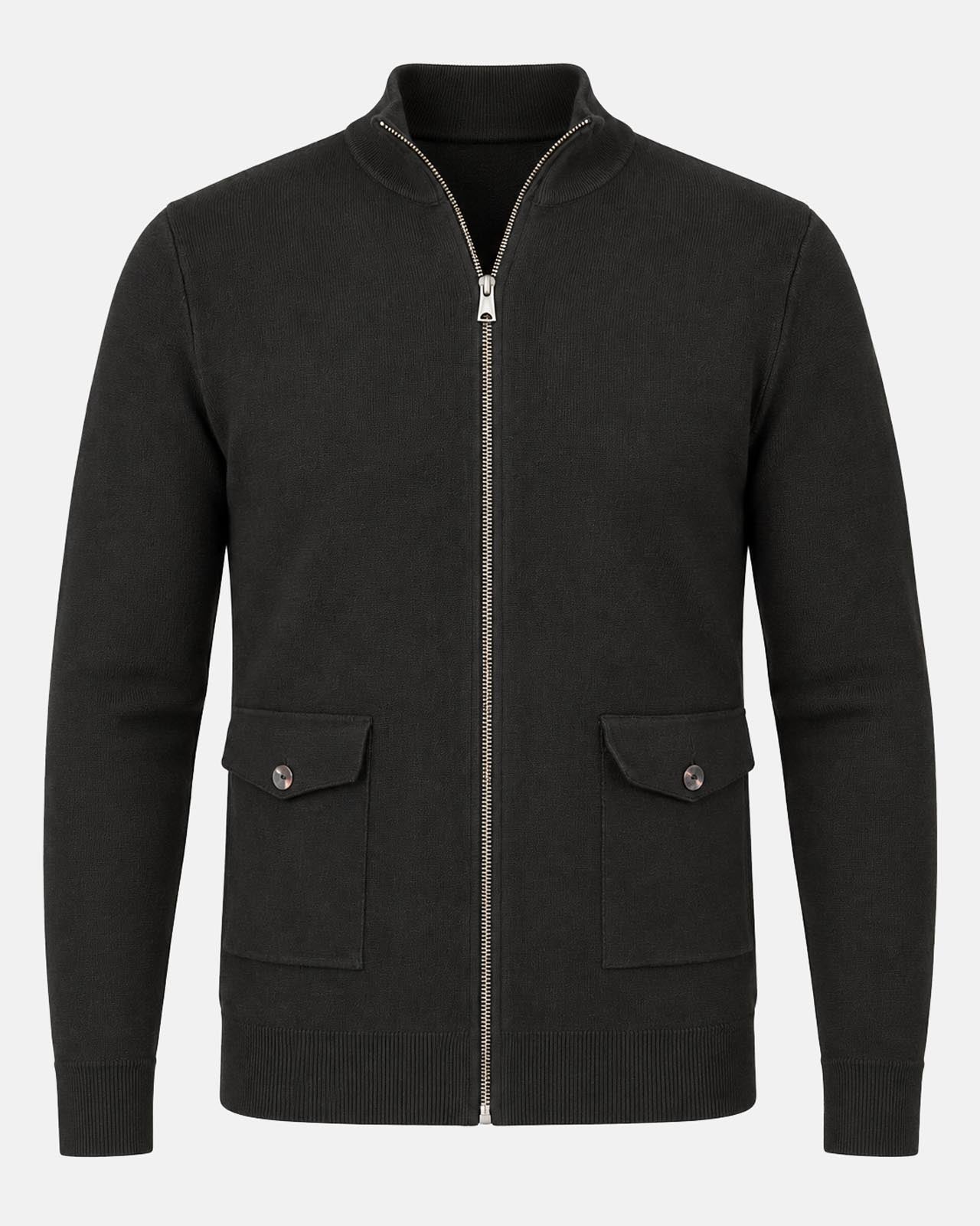 Maglia a mezzo collo con zip