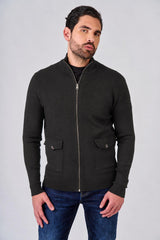 Maglia a mezzo collo con zip