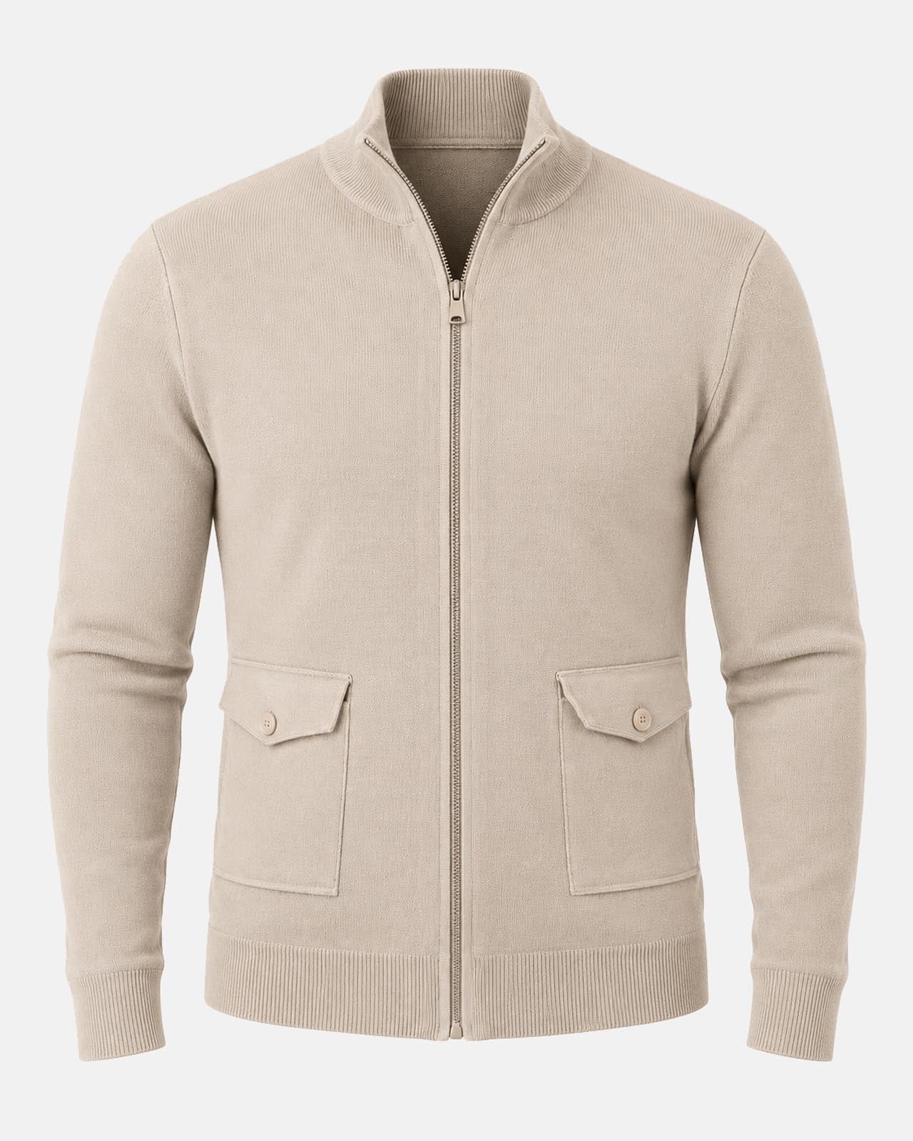 Maglia a mezzo collo con zip