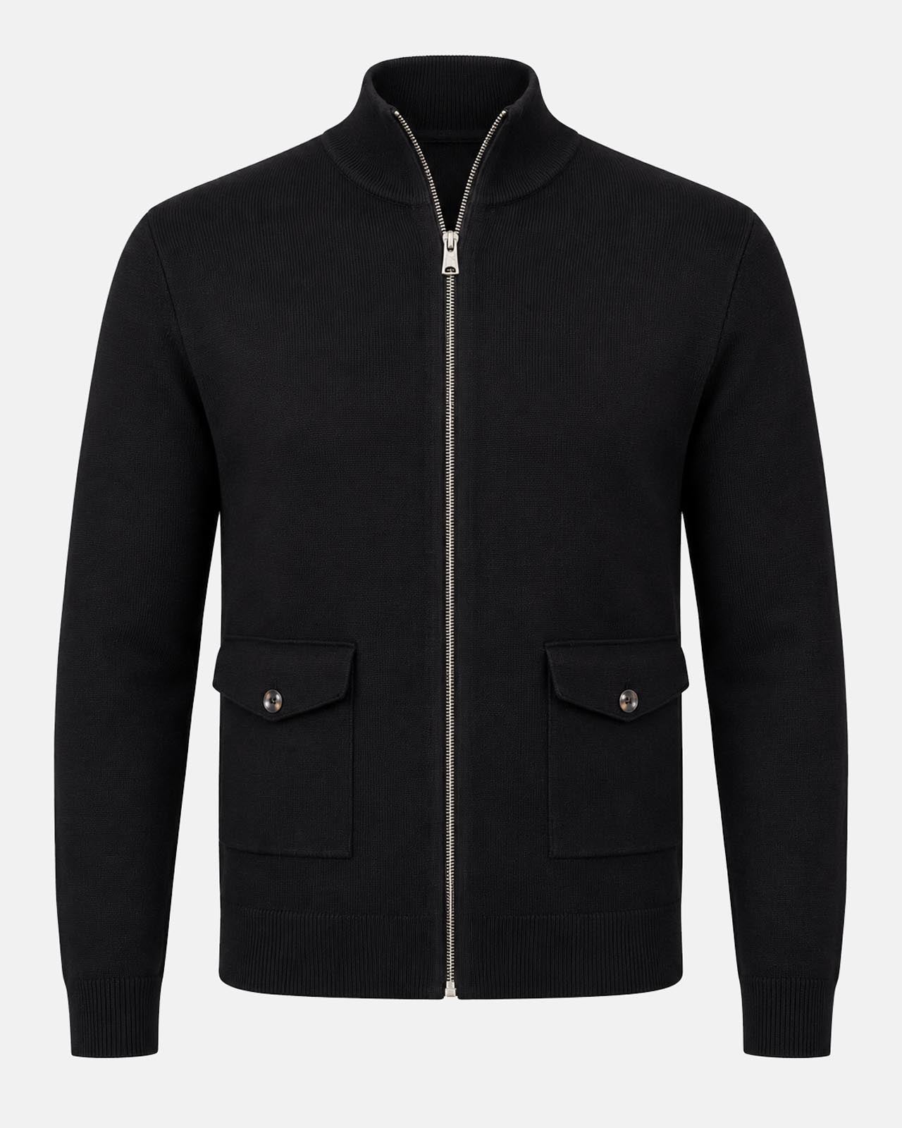 Maglia a mezzo collo con zip