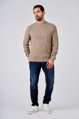 Maglia girocollo con motivo a righe