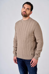 Maglia girocollo con motivo a righe