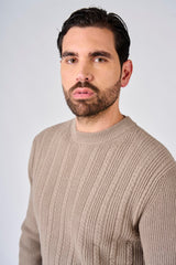Maglia girocollo con motivo a righe