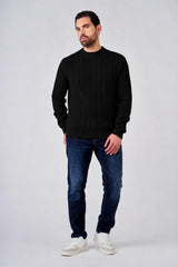 Maglia girocollo con motivo a righe
