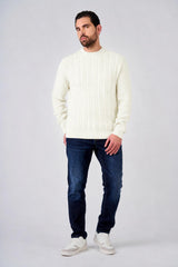 Maglia girocollo con motivo a righe