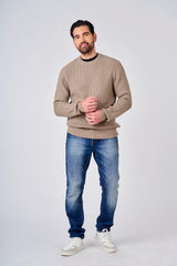 Maglia girocollo manica raglan