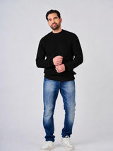 Maglia girocollo manica raglan