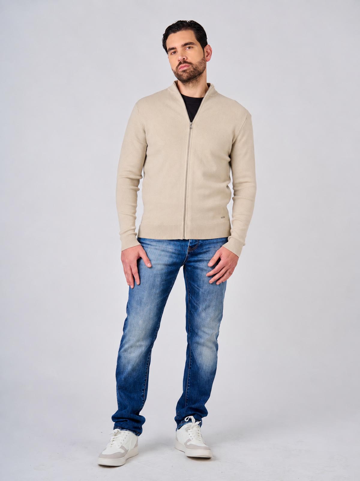 Cardigan in maglia con zip