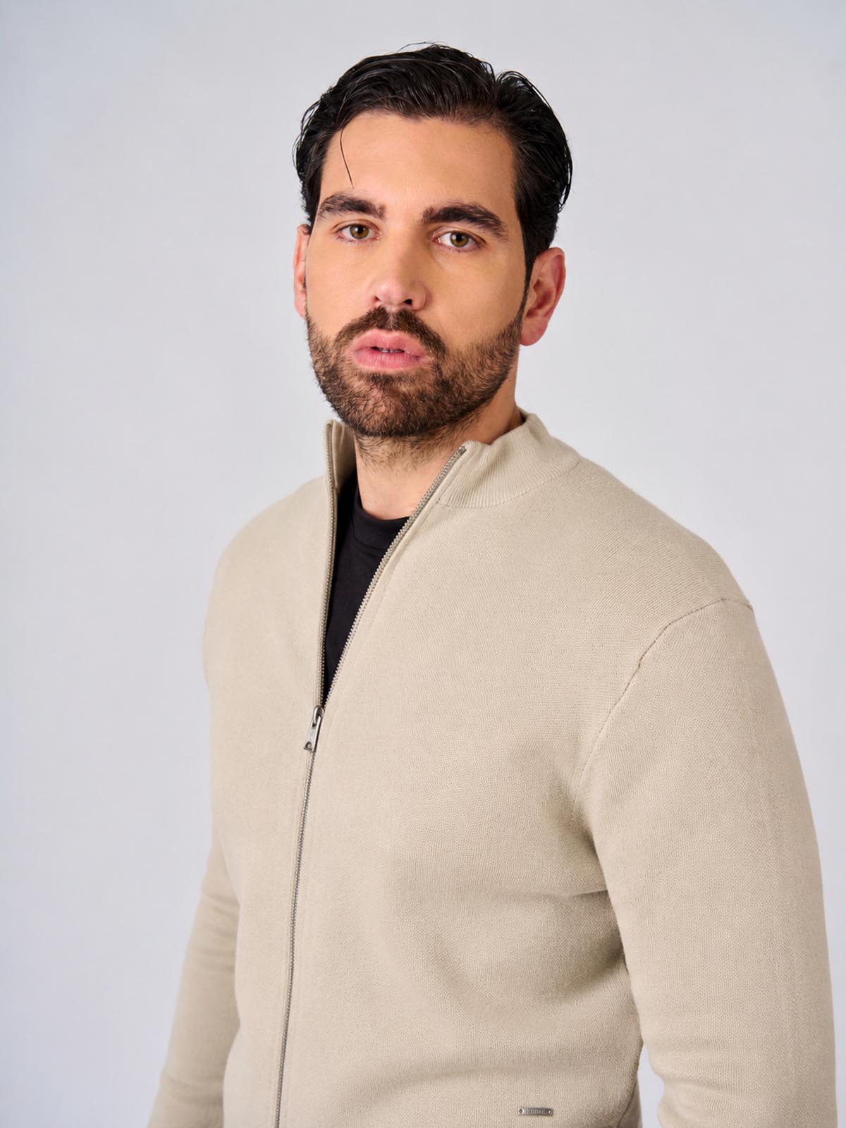 Cardigan in maglia con zip