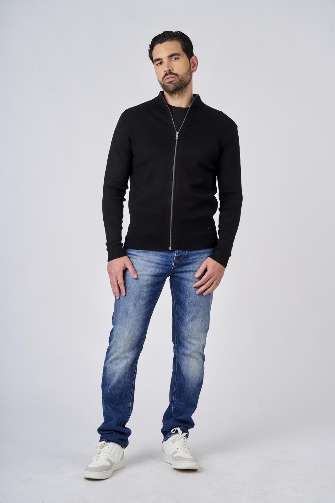Cardigan in maglia con zip