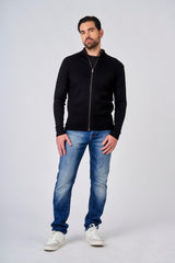 Cardigan in maglia con zip