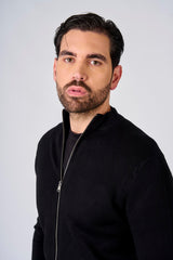 Cardigan in maglia con zip