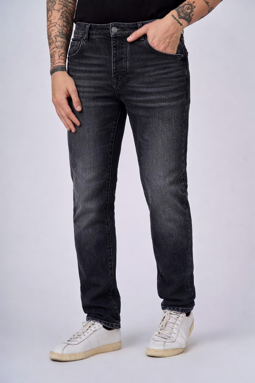 Jeans regular fit grigio scuro