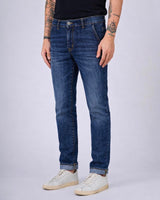 Jeans slim fit tasca America lavaggio blu