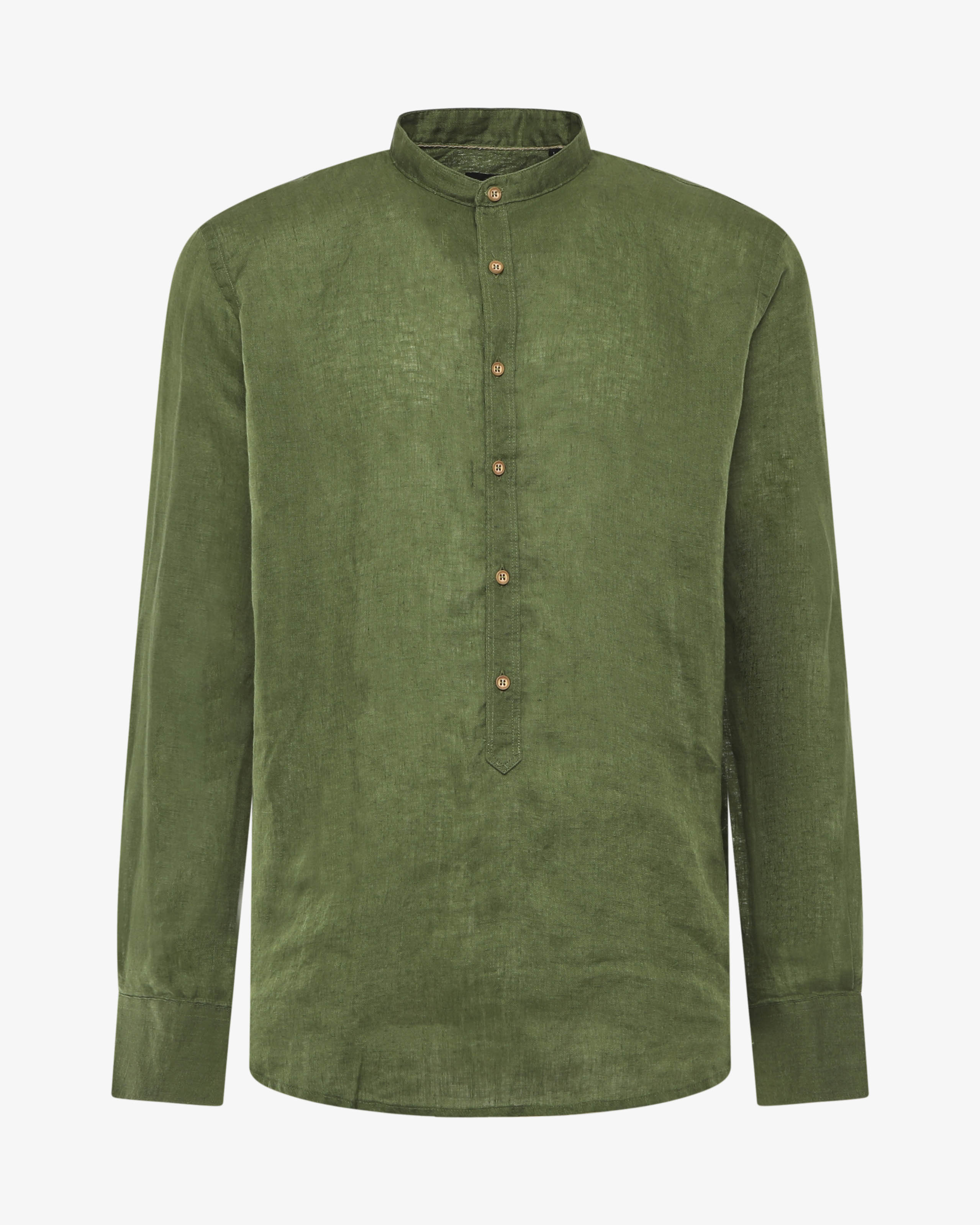 Camicia in lino - Collo serafino