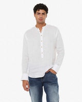 Camicia in lino - Collo serafino