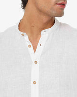 Camicia in lino - Collo serafino
