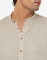 Camicia in lino - Collo serafino