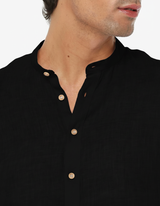 Camicia in lino - Collo serafino