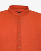 Camicia in lino - Collo serafino