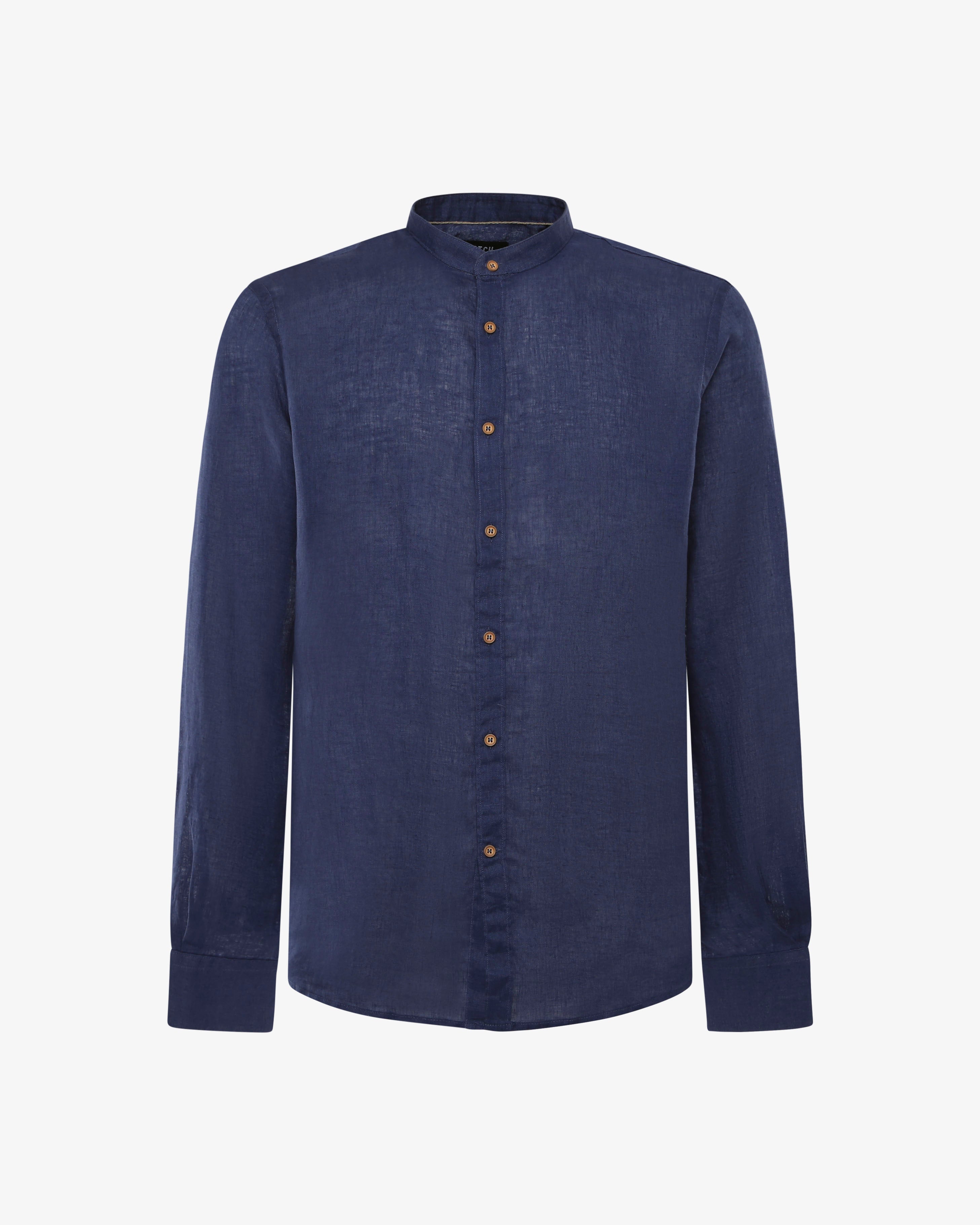 Camicia in lino - Collo serafino