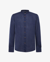 Camicia in lino - Collo serafino