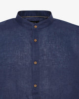 Camicia in lino - Collo serafino