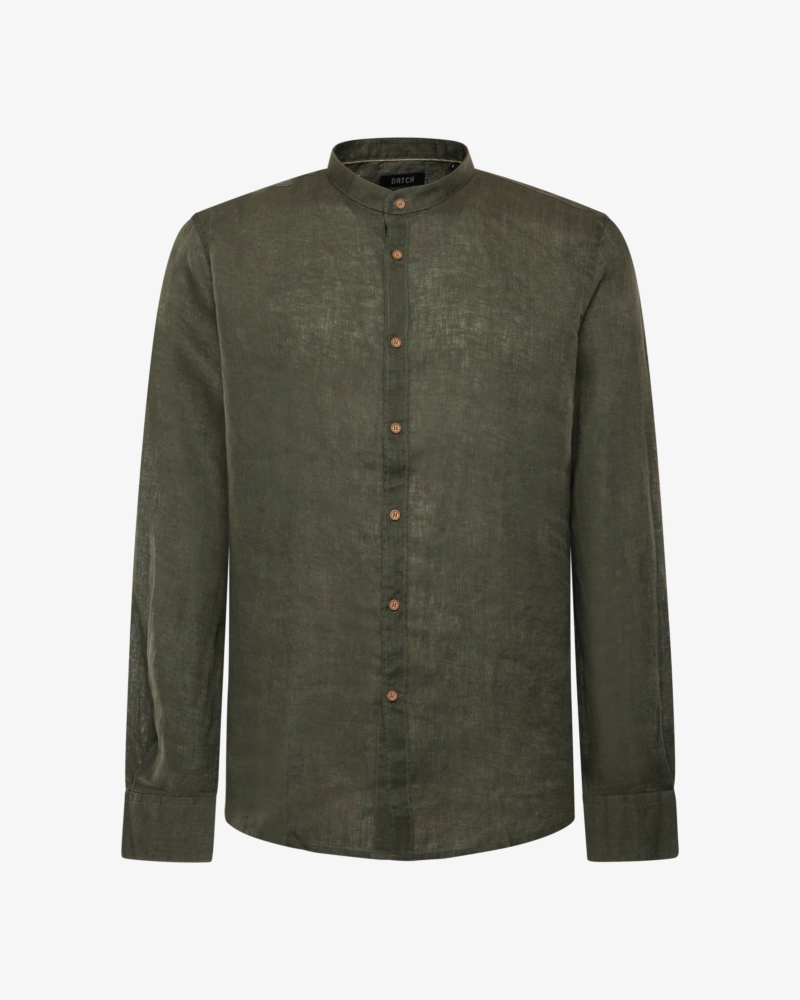 Camicia in lino - Collo serafino