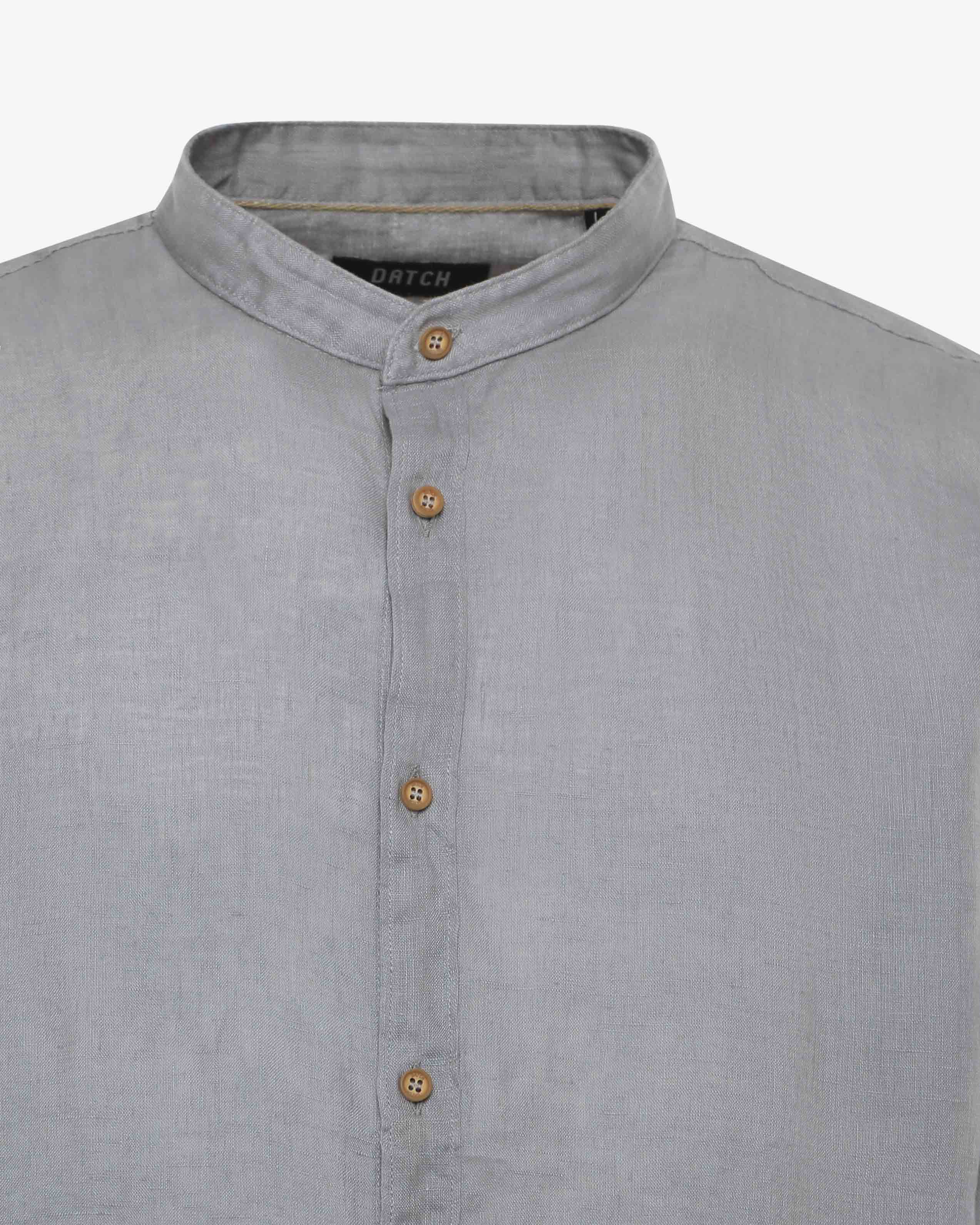 Camicia in lino - Collo serafino