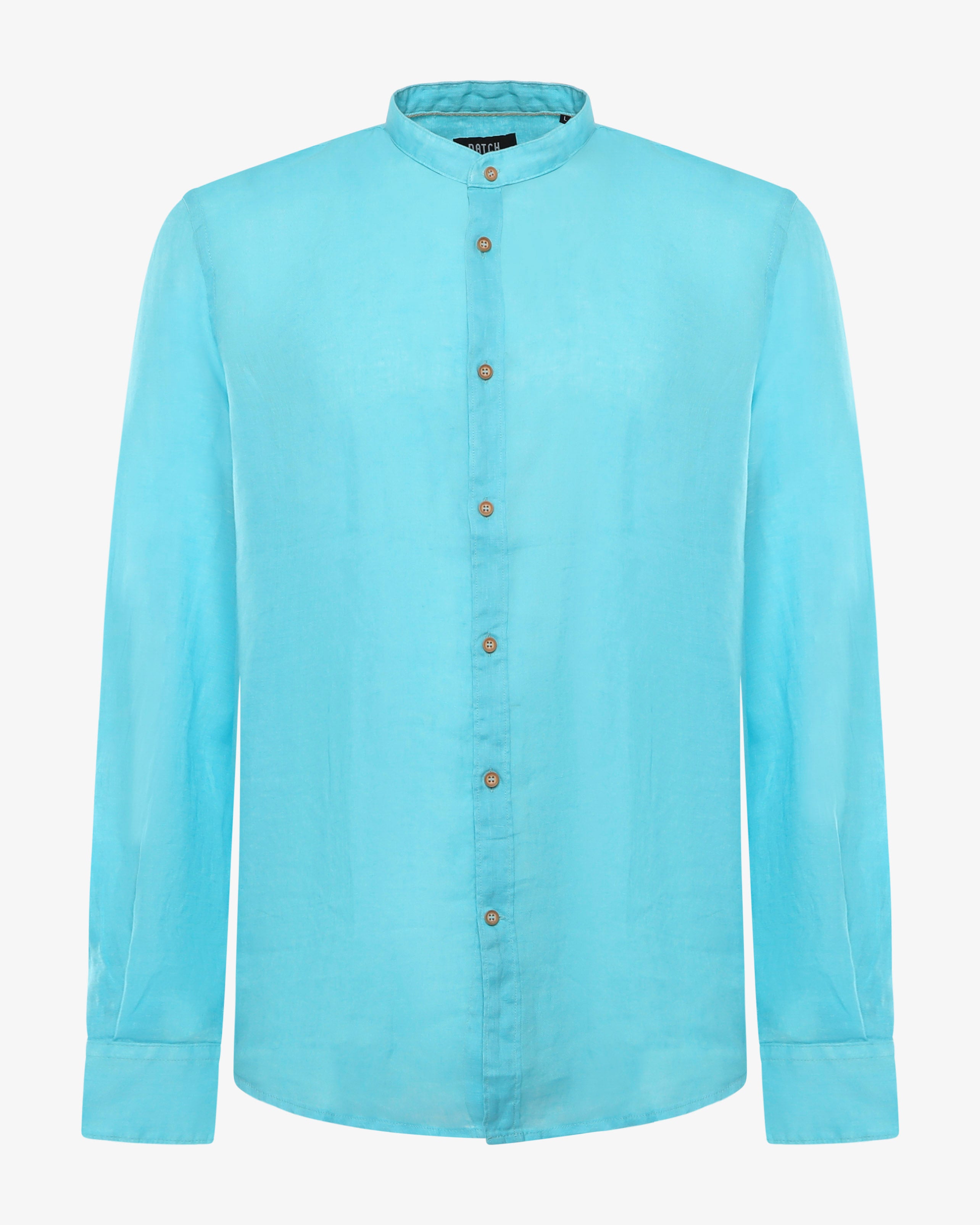 Camicia in lino - Collo serafino
