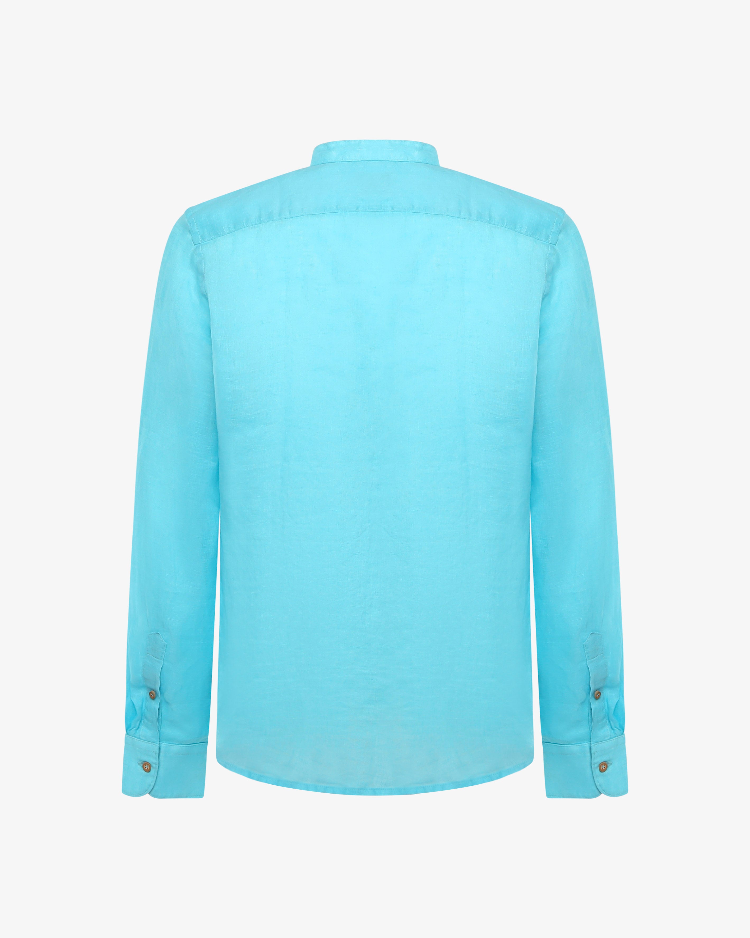 Camicia in lino - Collo serafino