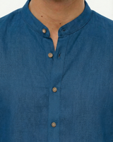 Camicia in lino - Collo serafino