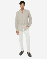 Camicia in lino - Collo serafino