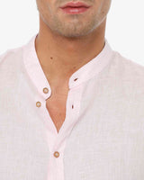 Camicia in lino - Collo serafino