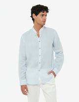 Camicia in lino - Collo serafino