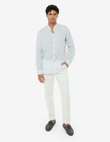 Camicia in lino - Collo serafino