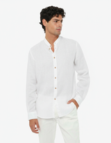 Camicia in lino - Collo serafino