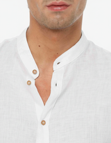 Camicia in lino - Collo serafino