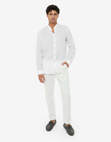 Camicia in lino - Collo serafino