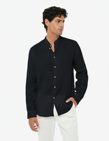 Camicia in lino - Collo serafino