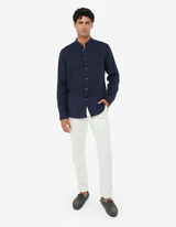 Camicia in lino - Collo serafino