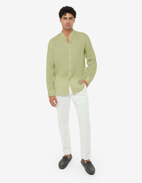 Camicia in lino - Collo serafino