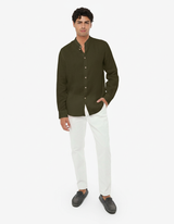 Camicia in lino - Collo serafino